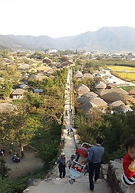 大韩民国,naganeupseong,茅草屋顶软管