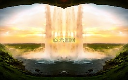 冰島,大瀑布,雄偉