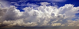 天空,云,藍色