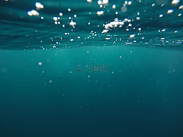 氣泡,海洋,海