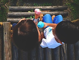 孩子們的,公園,冰淇淋