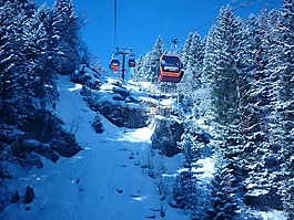 雪,藍(lán)色,山
