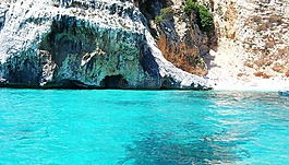 撒丁島海灘,透明水,海