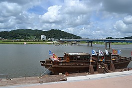 船,韓國,河流