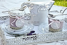 玻璃,蓋,甜點