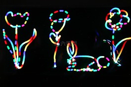 光畫,黑暗,植物