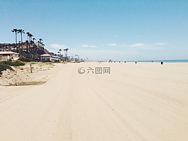 海灘,加利福尼亞州,海邊