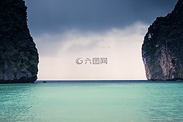 海洋,灣,峽谷