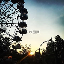天空,日落,陽光