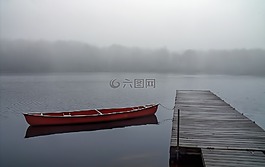 湖,霧,水
