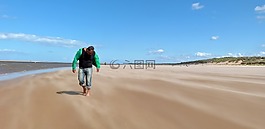 海灘,沙,海