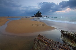海景,風暴,里程碑