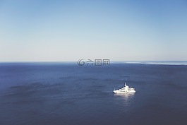 游艇,船,打開水