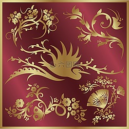復(fù)古,花卉,開花
