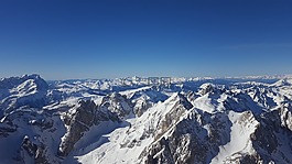 阿爾卑斯山,山,冬天