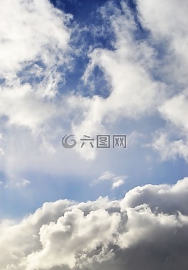 天空,藍(lán)色,云