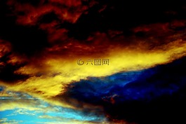 晚上,心情,云