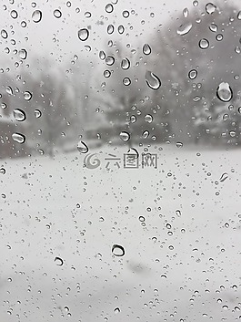 冬天,雨點,雨