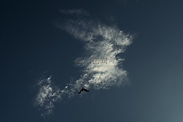 天空,藍色,云