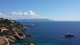 岛百合,船舶,景观