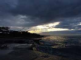 海,海邊,日出