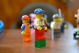 玩具,工人,建設