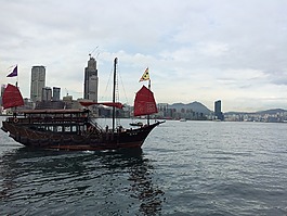 香港,帆船,海