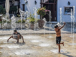 夏季,孩子們,男孩