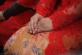 紅色,女子,夫人