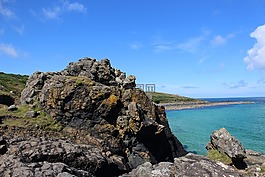 石,海,藍(lán)色