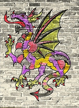 涂鴉,墻,豐富多彩