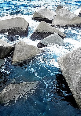 石頭,海,水