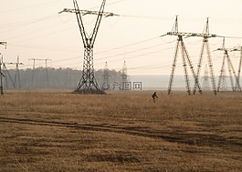 傳輸,線,電力