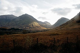 山,高原,草