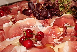 火腿,熟,自助餐