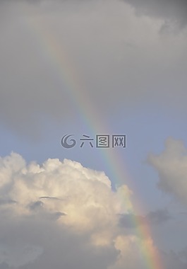 彩虹,空氣,云