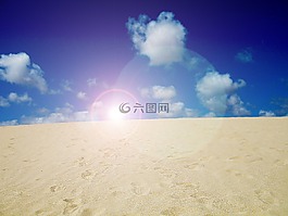 沙漠,太陽,沙