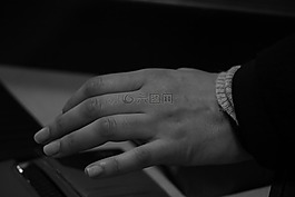 女子,模型,手
