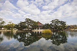 韓國(guó),寺,湖
