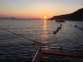 發(fā)光,日落,線釣魚