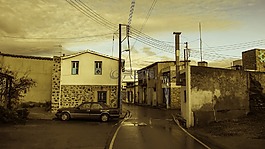 街,村,冬天