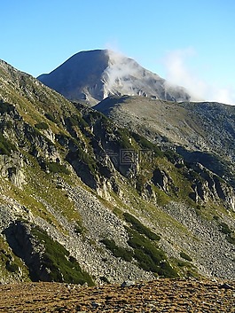 山,徒步旅行,背包