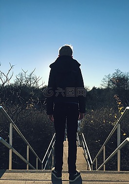 藍色,天空,云