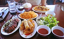 餐,亚洲,吃