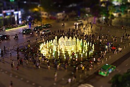 噴泉,公園,水