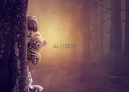 人,户外,失去了女孩的幻想