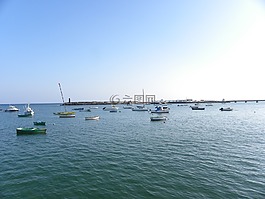 海,小船,景觀