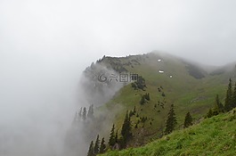 高山,霧,神秘
