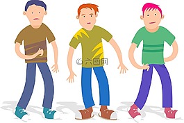 卡通,孩子們,兒童
