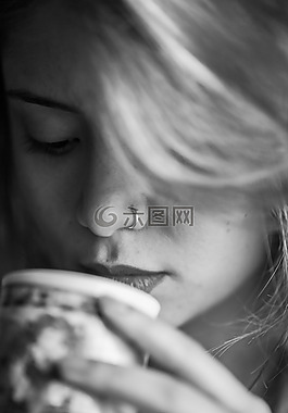 婦女,咖啡,情感